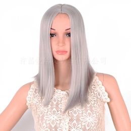 Women's Wigs Fashion Straight Hair Split Long Chemical Fibre High Temperature Silk Cover