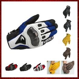 ST218 Leather Motorcycle Gloves Safe Comfortable Touch Screen Motorbike Gloves Men's outdoor road Riding Moto Gloves