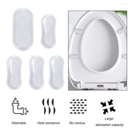 Toilet Seat Covers 5pcs Bathroom Transparent Silicone Bumper Buffer Pads Universal Shockproof Strong Adhesive Home Replacement Parts