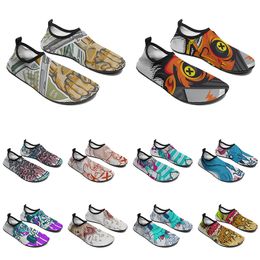 men women custom water shoes cartoon animal design diy word black white blue red color mens trainer 061