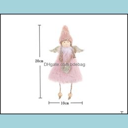 Christmas Decorations Cute Love Angel Christmas Tree Pendants Decorations Creative Childrens Gifts Plush Dolls Toys Home Decoration Dhafk