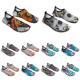 men women custom water shoes cartoon animal design diy word black white blue red Colour mens trainer 179