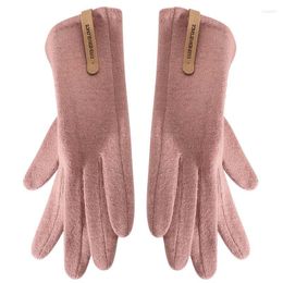 Cycling Gloves Women's Winter Touch Screens Warm Fleece Lined Elastic Cuff Texting Cold Weather Suit