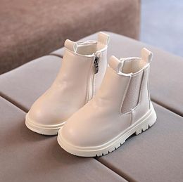 Boots Fashion Kids PU Leather Winter Children's Shoes Princess Girls Anti Slip Foot Warmer Snow 110 Years Old 221117