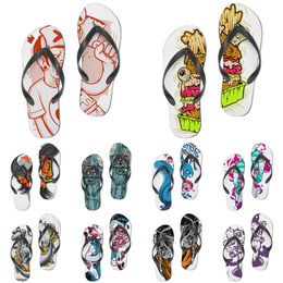 men women custom slippers cartoon design anime diy word black white blue red purple mens colorful trainer 224