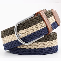 Belts Nylon Woven Belt For Unisex Fashion Casual Trend Jeans Accessories Outdoor Sports Tactics Hunting Elastic Canvas Youth Waistband