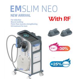 EMSlim Neo 4 Handles with Rf and HI-EMT Sculpt Machine Build Muscle Tighten Skin and Burn Fat