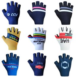 Cycling Gloves Pro Team 2022 Cycling Gloves Breathable Road Bike Gloves Men Sports Half Finger Anti Slip MTB Bicycle Glove T221019