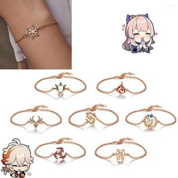 Link Bracelets Genshin Impact Cosplay Bracelet Feature Anemo Electro Pyro Cryo Hydro Geo Dendro Girl Accessories Fan Collection Gift