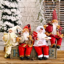 Christmas Decorations Santa Claus Doll Merry For Home Ornaments Xmas Navidad Gifts Happy Year 221117