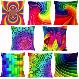 Pillow Geometric Colour Pattern Print Pillowcase Case Car Chris Cover Sofa Chair S 87