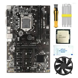 Motherboards B250 BTC Mining Motherboard With G3900 CPU Fan Thermal Grease Screwdriver Kit 12 PCIE Slot LGA1151 DDR4 RAM SATA3.0