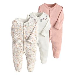 Rompers born Infant Baby Boys Girls Romper Cotton Long Sleeve Pajamas Jumpsuit Toddler Clothes Outfits 3Pcs/Lot 221117