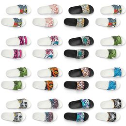 men women custom slippers shoes artoon animal design diy word black white blue red mens trainer 306