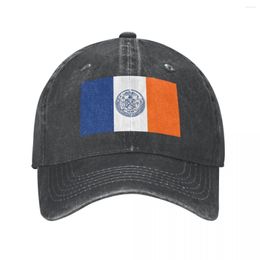 Berets Flag Of York Emblem Travel City Baseball Cap Cowboy Hat Peaked Bebop Hats Men And Women