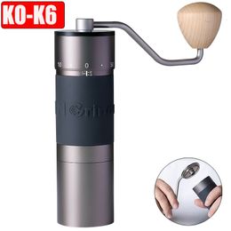 Manual Coffee Grinders Kingrinder KO-K6 Aluminium s High-end grinding core Burr Kitchen Supplies 221118