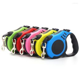 Dog Collars Pet Traction Device Automatic Retractable Rope Bone Printing Walking Chain