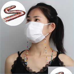 Party Favour Bead Face Mask Strap Glasses Lanyard Eyewear Retainer Sunglass Straps Eyeglass Holder Antilost Rope Safety Lanyards Drop Dhulh