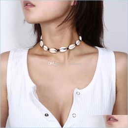 Chokers Natural Shell Necklace Chokers Jewelry Women Fashion Womens Gift Drop Delivery Necklaces Pendants Dh1Bw