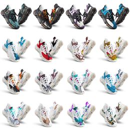 men women custom running shoes artoon animal design diy word black white blue red mens trainer 0323