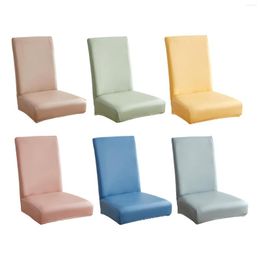 Chair Covers Oilproof Cover Decoration Accessories Removable PU Leather Seat Case For Dining Room Kitchen Home Banquet Household
