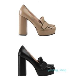 Marmont High Heels platform pump with fringe women Sandals platform Party shoes 100% Genuine leather 5colors big size 852014
