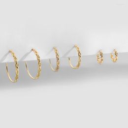 Hoop Earrings Trendy Punk Link Chain For Women Minimalist Small Circle Cartilage Huggie Fashion Statement Jewelry