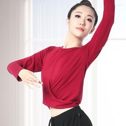 Stage Wear D0805 Girls Dancing Dress Blouses Summer Short-sleeved Modal Modern Dance Tops Body Charm Form Leotards Practise