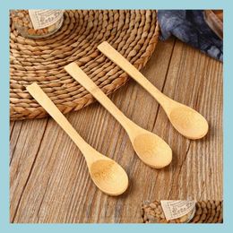 Spoons 16X3Cm Bamboo Spoons Ice Cream Honey Spoon Kitchen Using Scoop Drop Delivery Home Garden Dining Bar Flatware Dhn4U