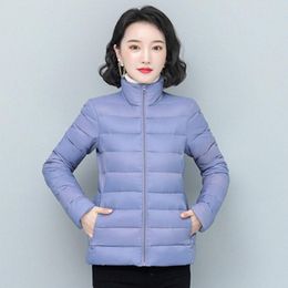 Women's Trench Coats Lightweight Padded Jacket Ladies Stand-up Collar Slim Down Warm 2022 Autumn And Winter