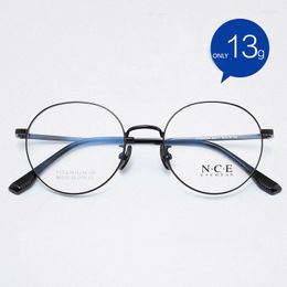Sunglasses Frames ZIROSAT 88312 Optical Glasses Pure Titanium Full-rim Frame Prescription Eyeglasses Rx Women For Female Eyewear