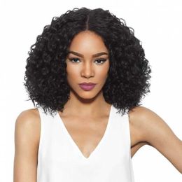 Women's Wigs Black Chemical Fibre Female Short Hair Small Curly Head Cover