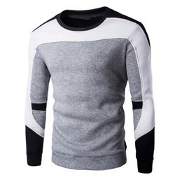 Men's Sweaters Men Sweatshirt Long Sleeve Round Neck Casual Thicken All Match Warm Stylish Slim Male Pullovers Autumn 221118
