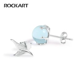 Real 925 Sterling Silver Mermaid Bubble Bolde Ohrringe f￼r Frauen Jubil￤um vorhandener Fischschwanz Feinschmuck S925 Whole1581069