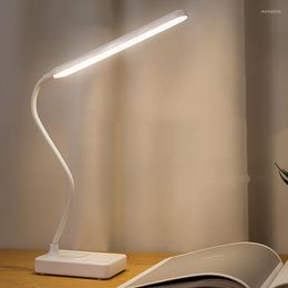 Table Lamps Stepless Dimming Led Desk Lamp 3 Colours Adjustable Touch Bedside Reading Eye Protection Rechargable Night Lights