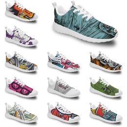 TRAN DIY Custom Running Shoes Women Men Trendy Trainer Outdoor Sneakers Black White Fashion Mens Yellow Breathable Casual Sports Fire-Red Style m765kl