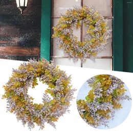 Decorative Flowers Artificial Wreath Wall Hanging 18'' Eucalyptus Leaf Round For The Front Door Home Party Wedding Decoration