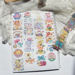 Gift Wrap Kawaii Spring And Bear Washi Tapes Journal Masking Tape Adhesive DIY Scrapbooking Stickers