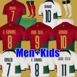 2022 soccer jerseys Portuguese Bruno FERNANDES DIOGO J. world cup Portuguesa Retro 2022 Joao Felix 22 23 Football shirt BERNARDO Portugieser Men Kids Kit