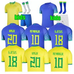 22 23 Jersey de futebol Camiseta de Futbol Bruno G. 2022 Brasils Raphinha Coutinho Camisa de futebol Jesus Vini Jr. PELE CASEMIRO 2023 BRASIL MAILLOTS MULHERES KIT MENS 4XL