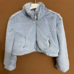 Womens Fur Faux winter womens fashion light and warm artificial fur coat top Three Colour matching 221118