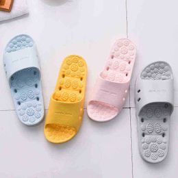 Leaky Slippers Women Summer Couple Hollow Massage Cool Dragging Home Bathroom Slippers Men Shower Bath Sandals Home Slippers Gyb J220716