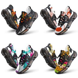 GAI Men Women DIY Custom Designer Shoes Low Top Canvas Skateboard Triple Black Customization UV Printing Sports Sneakers Xuebi 1008-00151
