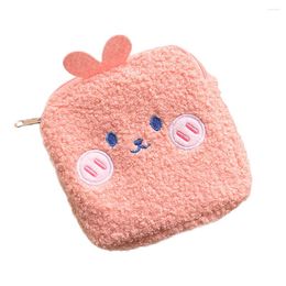 Storage Bags Pouch Napkin Period Purse Sanitary Holder Zipper Bag Napkins Paddiaper Change Menstrual Mini Fabric Plush Collect