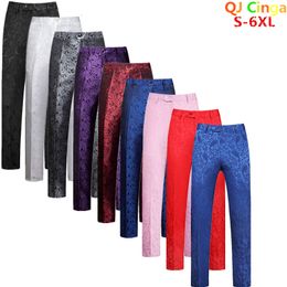 Men's Pants Royal Blue Suit Business Office Trousers White Black Red Pantalones Hombre Wedding Party Dress Big Size Slacks S-6XL 221118