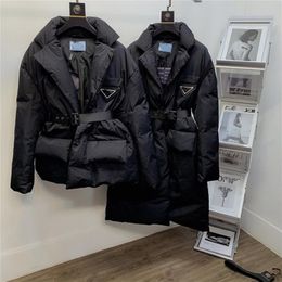 Piumino Parka giacca parka donna invernale Dn Cotone Cintura a vita corta Abito Colletto Pane Et Cappotto caldo addensato E Piumini in pelliccia militare stile estero desQUQU