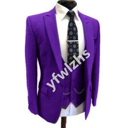 Customize tuxedo One Button Handsome Peak Lapel Groom Tuxedos Men Suits Wedding/Prom/Dinner Man Blazer Jacket Pants Tie Vest W1209