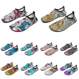 women custom men water shoes cartoon animal design diy word black white blue red color mens trainer 258