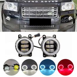 Car Fog Light Assembly LED Angel Eye DRL Daytime Running Light 12V For Land Rover Freelander 2 LR2 FA 2006-2014