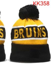 BRUINS Beanie North American Hockey Ball Team Side Patch Winter Wool Sport Knit Hat Skull Caps A2